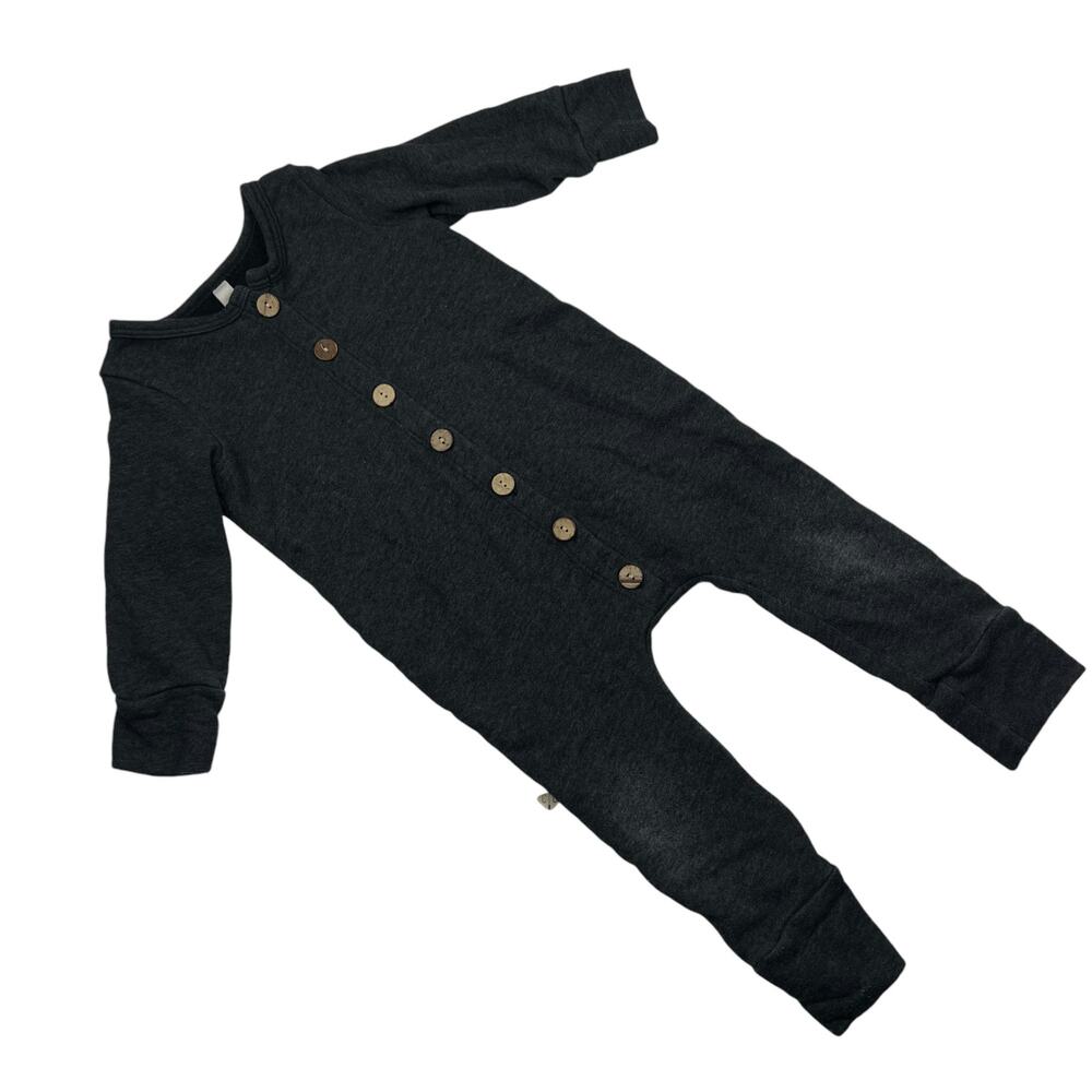 Childhoods Clothing Heather Black Long Sleeve Romper